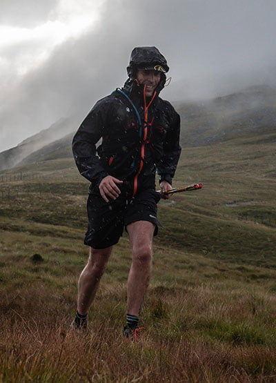 Jay completing Ultra Trail Wales